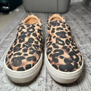 Steve Madden Leopard Print Slip-On Sneakers